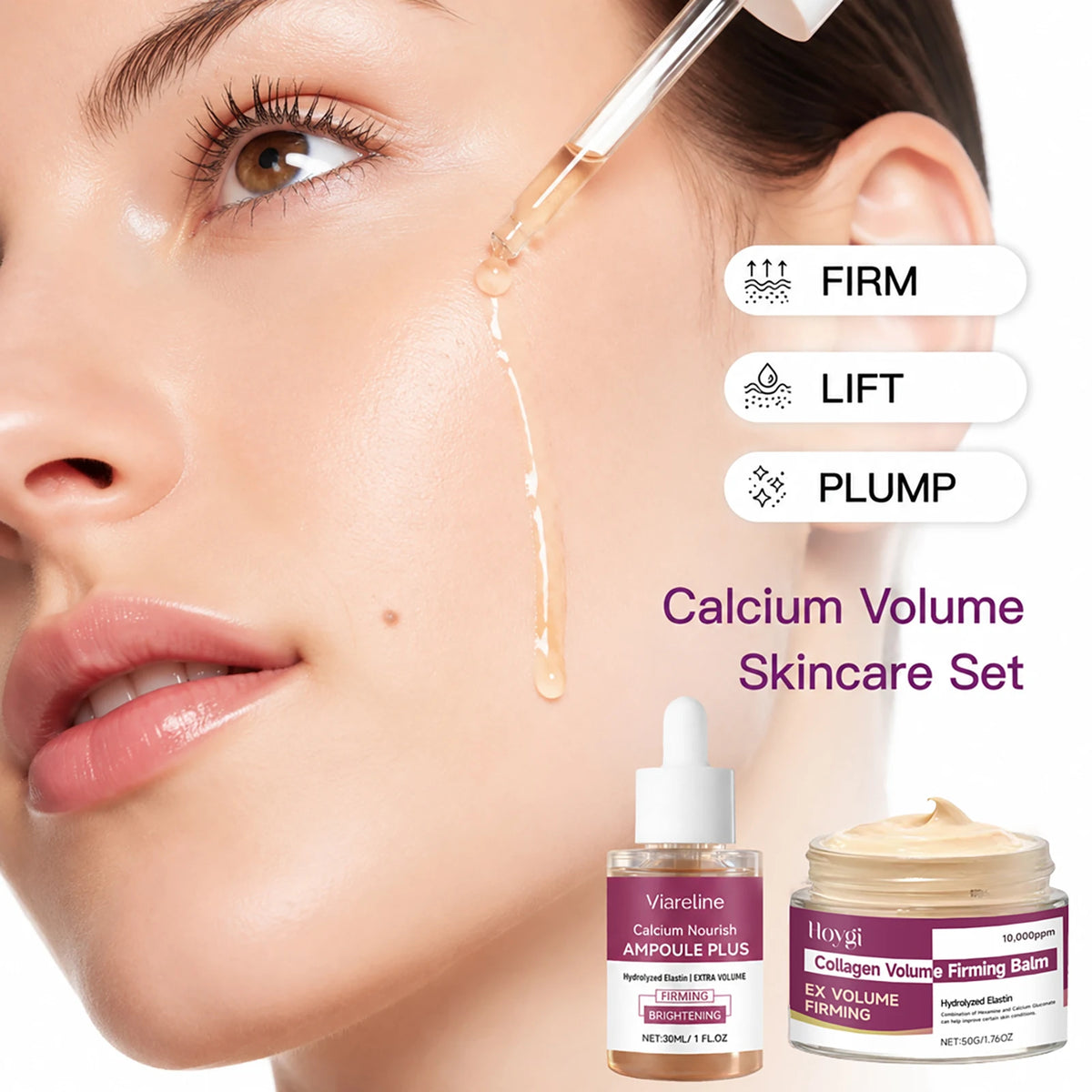 Calcium Volume Skincare Set - Multi Balm, Ampoule, Firming Cream & Eye Cream