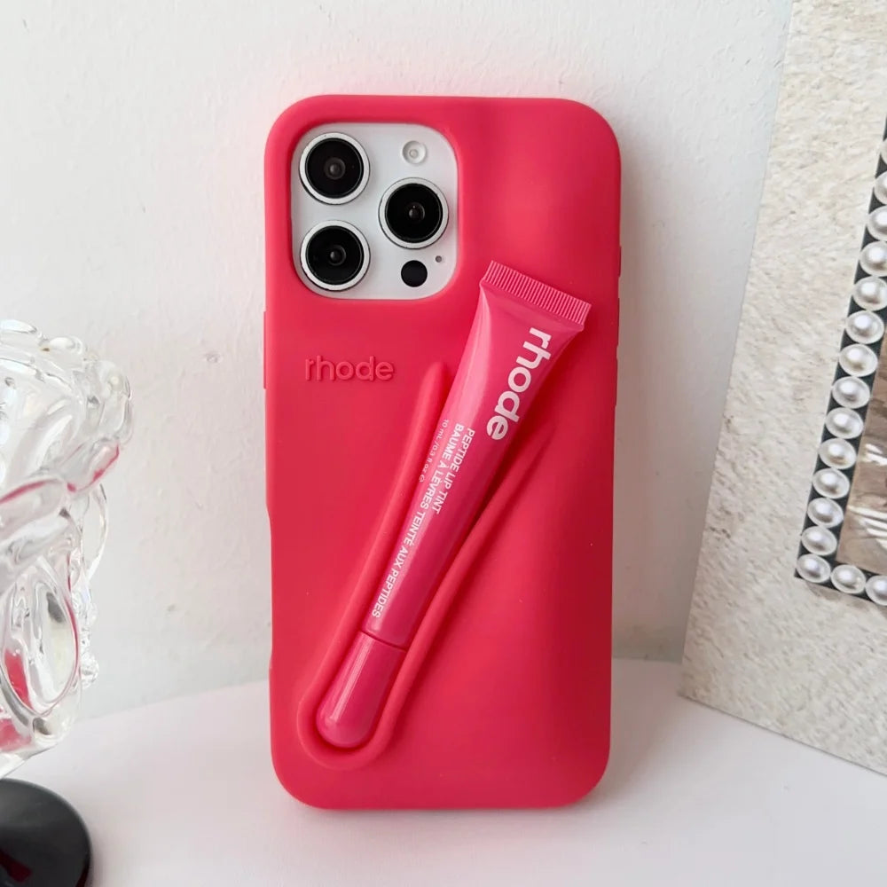 Rhode Lip Case – Silicone iPhone Case with Lip Gloss Holder