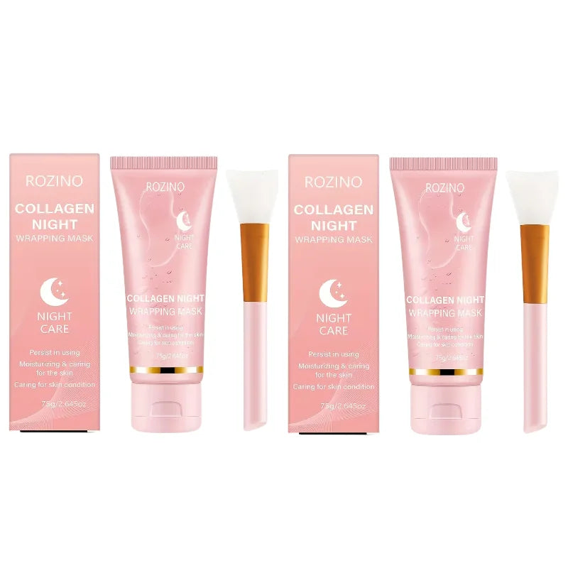 Collagen Intensive Moisturising Overnight Peel-Off Mask 75g with Brush