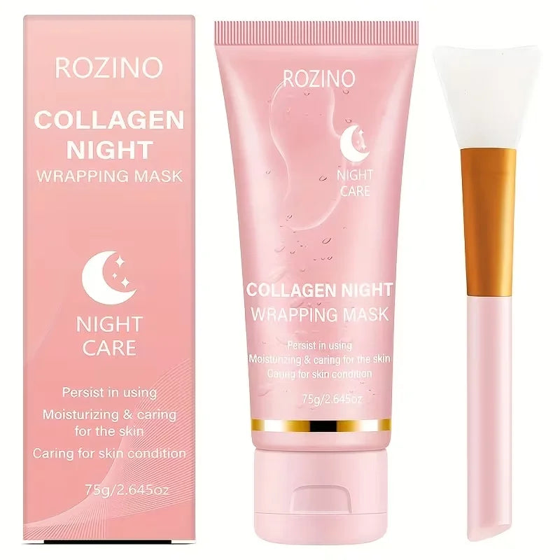 Collagen Intensive Moisturising Overnight Peel-Off Mask 75g with Brush