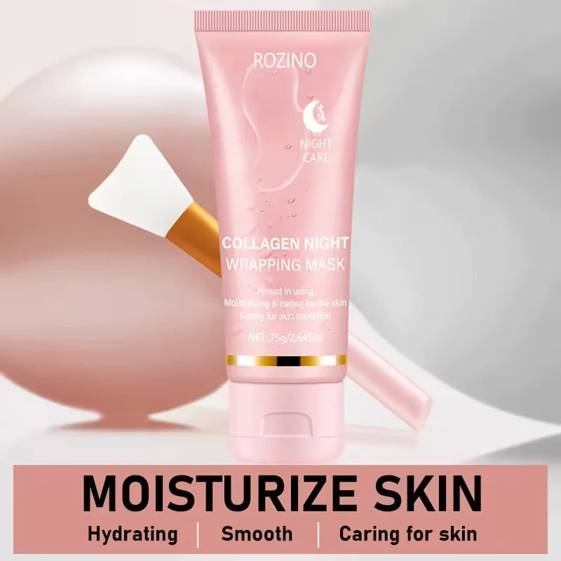 Collagen Intensive Moisturising Overnight Peel-Off Mask 75g with Brush